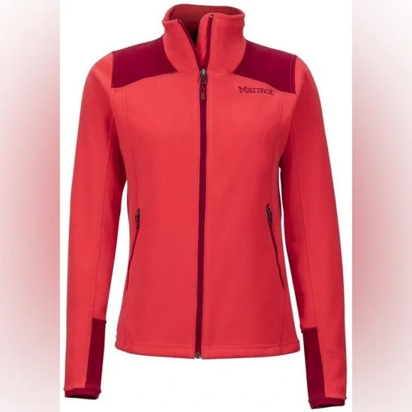 Marmot Pink Fleece Zip Up Jacket - Picture 1 of 3